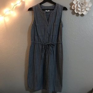 Blue/White Striped Dress